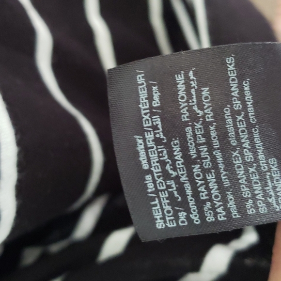 bebe rhinestone classic iconic tank top black white stripe - Picture 4 of 4